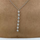 Diamond Lariat Necklace 0.9 ct White Gold