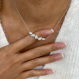 Diamond Pendant Necklace 1.9 ct White Gold