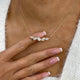 Diamond Pendant Necklace 1.9 ct Yellow Gold