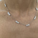 Diamond Chain Necklace 4.4 ct White Gold
