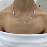 Diamond Chain Necklace 4.4 ct White Gold