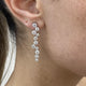 Diamond Drop Earrings 2.9 ct White Gold