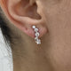 Diamond C Hoop Earrings 1.1 ct White Gold