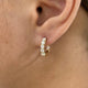 Diamond Hoop Earrings 1.2 ct Yellow Gold