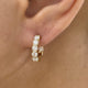 Diamond Hoop Earrings 1.3 ct Yellow Gold
