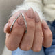 Diamond Chevron Fashion Ring 0.75 ct TCW, White Gold 14K