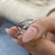 Diamond Chevron Fashion Ring 0.75 ct TCW, White Gold 14K