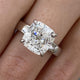 Eliselle Engagement Ring 4.15 Carat White Gold