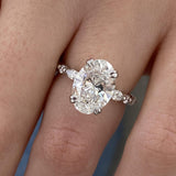 Luna Engagement Ring 3.50 Carat White Gold