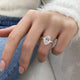 Luna Engagement Ring 3.50 Carat White Gold