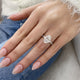 Luna Engagement Ring 3.50 Carat White Gold