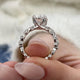 Luna Engagement Ring 3.50 Carat White Gold