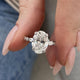 Luna Engagement Ring 3.50 Carat White Gold