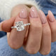 Athena Engagement Ring 3.50 Carat White Gold