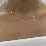 Diamond Chain Necklace 0.9 ct Rose Gold