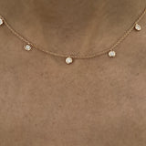 Diamond Chain Necklace 0.9 ct Rose Gold