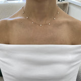 Diamond Chain Necklace 0.9 ct Rose Gold