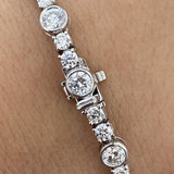 Diamond Tennis Bracelet 5 ct White Gold