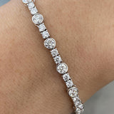 Diamond Tennis Bracelet 4.5 ct White Gold