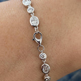 Diamond Tennis Bracelet 3.4 ct White Gold