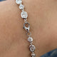 Diamond Tennis Bracelet 3.4 ct White Gold