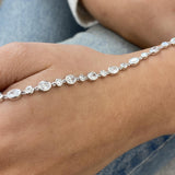 Diamond Tennis Bracelet 3.4 ct White Gold
