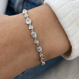 Diamond Tennis Bracelet 3.4 ct White Gold