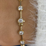 Diamond Tennis Bracelet 3 ct Yellow Gold