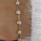 Diamond Tennis Bracelet 3 ct Yellow Gold