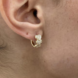 Diamond Huggie Earrings 0.4 ct Yellow Gold