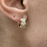 Diamond Huggie Earrings 0.4 ct Yellow Gold
