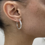 Diamond Hoop Earrings 1.3 ct White Gold