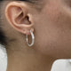 Diamond Hoop Earrings 1.3 ct White Gold