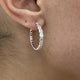 Diamond Hoop Earrings 1.4 ct White Gold