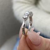 Diamond 5 Stone Fashion Ring 1 ct TCW, White Gold 14K