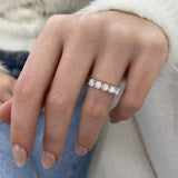 Diamond 5 Stone Fashion Ring 1 ct TCW, White Gold 14K