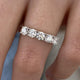 Diamond 5 Stone Fashion Ring 1 ct TCW, White Gold 14K