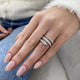 Diamond Wrap Ring 1.57 Carat White Gold 14K