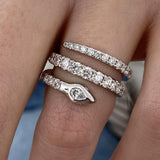 Diamond Wrap Ring 1.5 ct White Gold