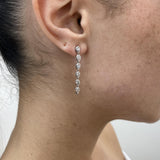 Diamond Drop Earrings 1.3 ct White Gold