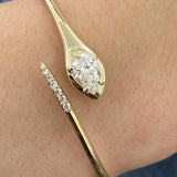 Diamond Bangle Bracelet 1 ct Yellow Gold