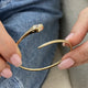 Diamond Bangle Bracelet 1.20 ct TCW, Yellow Gold