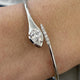 Diamond Bangle Bracelet 1 ct White Gold