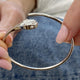 Diamond Bangle Bracelet 1.20 ct TCW, White Gold