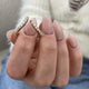 Diamond Chevron Open Ring 0.66 Carat Rose Gold 14K