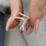 Diamond Wrap Ring 0.52 Carat Rose Gold 14K