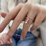 Diamond Wrap Ring 0.52 Carat Rose Gold 14K