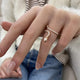 Diamond Wrap Ring 0.52 Carat Rose Gold 14K