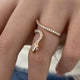 Diamond Wrap Ring 0.52 Carat Rose Gold 14K