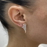 Diamond Dangle Earrings 0.9 ct White Gold